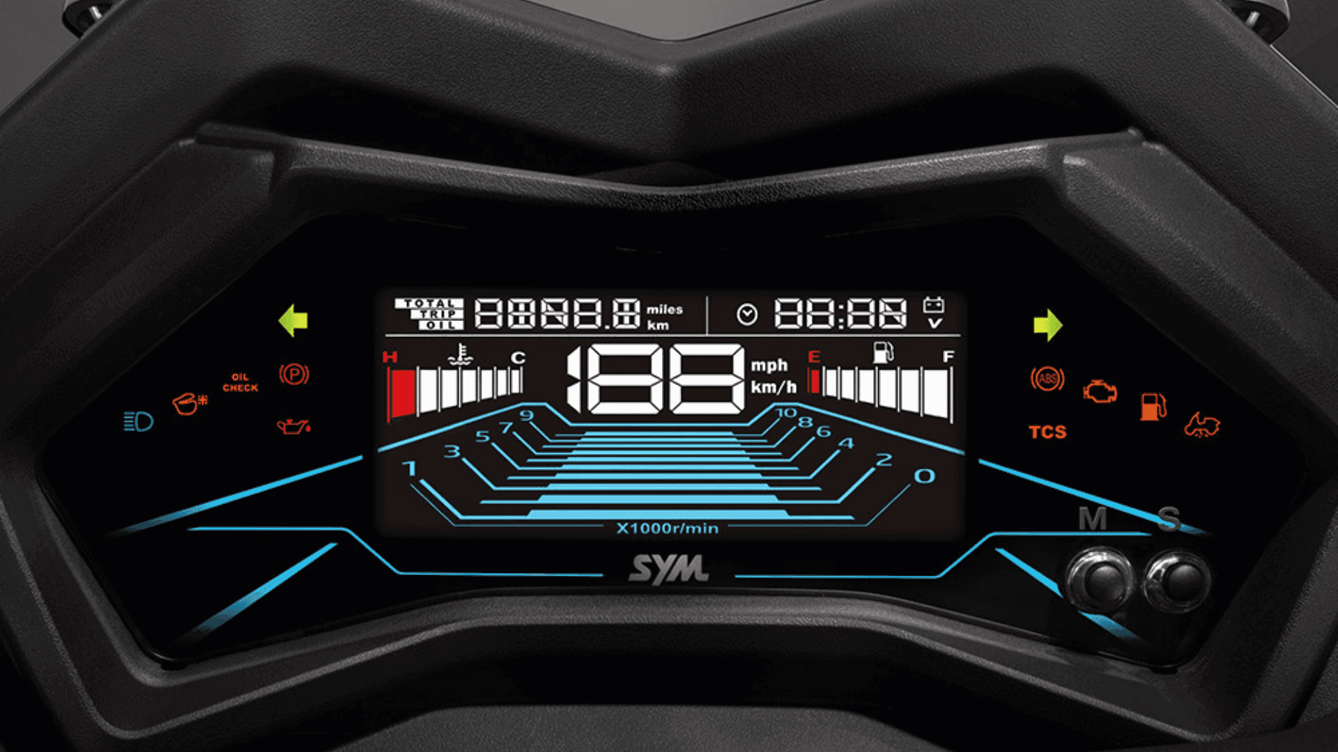 לוח מחוונים דיגיטלי LCD בגודל 6 אינץ'